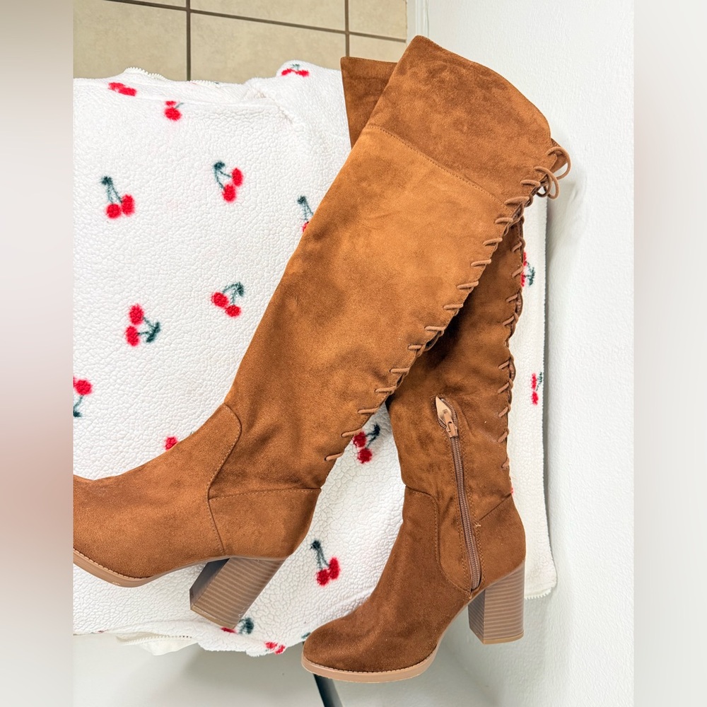 Soda Tan Over the Knee Boots
